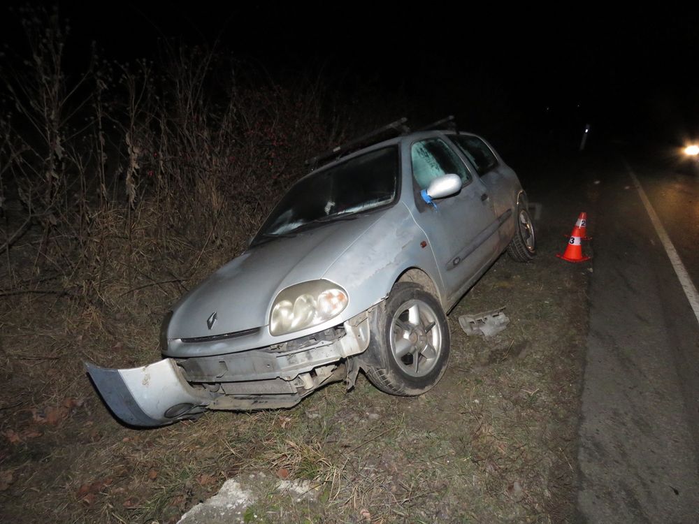 Řidička se dvěma promilemi v krvi skončila s autem v příkopu