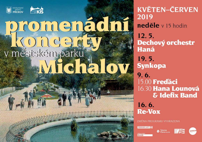 Už tuto neděli začínají promenádní koncerty v Michalově. Vystoupí dechový orchestr i legendární Synkopa